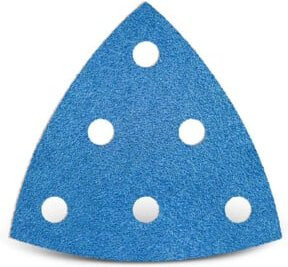 Menzer Klett-Schleifblätter K80 mit 6-Loch für Holz und Metall, Durchmesser: 93 mm, Farbe: Blau, 25er Packung - Bild 1