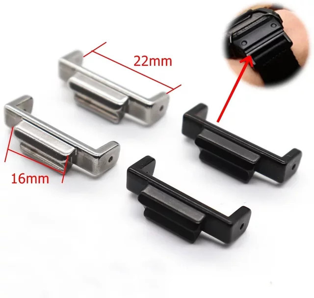 olevo Uhrenadapter Edelstahl, 16 x 22 mm, Silber, Unisex - Bild 1