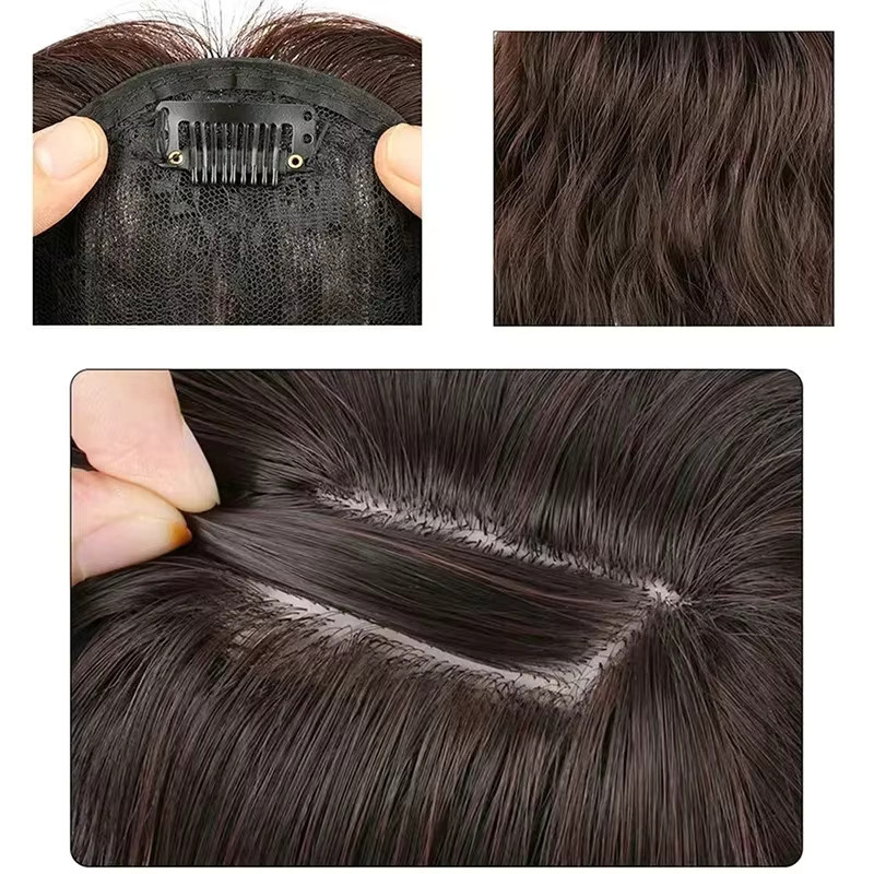 ISIGROSI Clip-in-Haarteil-Extensions, lockig mit Pony, Damen - Bild 5