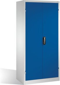 C+P Werkzeugschrank mit Drehtüren, 3 Böden und 3 Schubladen, Front Enzianblau, Korpus Lichtgrau, H: 195,0 cm, B: 93,0 cm, T: 60,0 cm - Bild 1