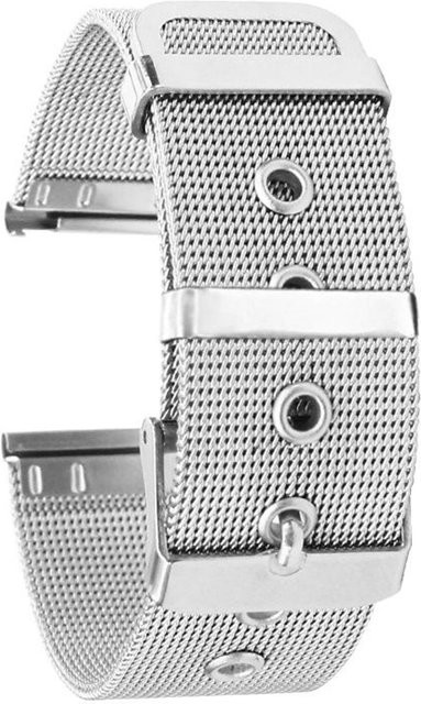 TOMTOP JMS Uhrenarmband Edelstahl, Netzarmband, 22 mm, Silber, Unisex - Bild 1