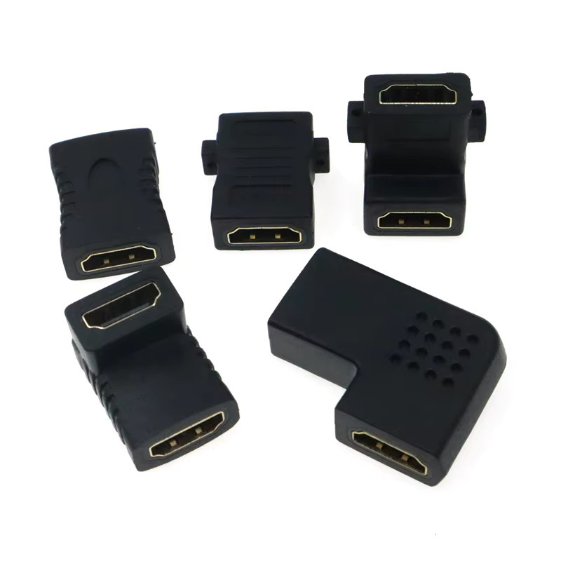 AXONUS Micro Mini HDMI Adapter in Schwarz mit 90-Grad-Winkel und 270-Grad-Stecker auf Buchse für HD-Verbindungen - Bild 2