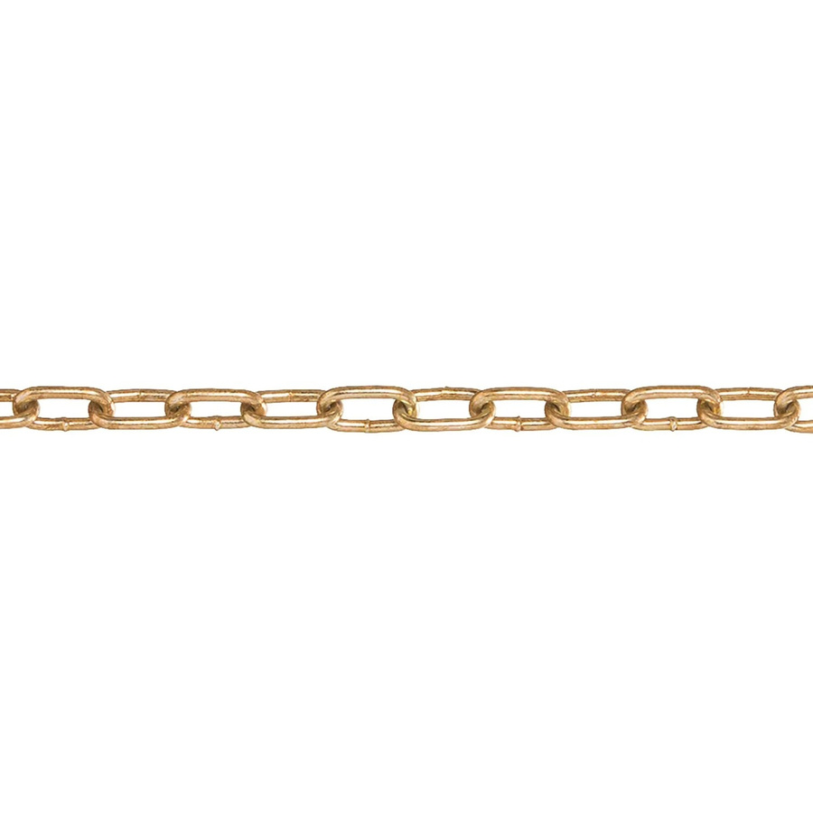 Conacord Schweißkette Form A aus Stahl in Gold, Durchmesser: 2,5 mm, Breite: 14 mm, Meterware - Bild 2