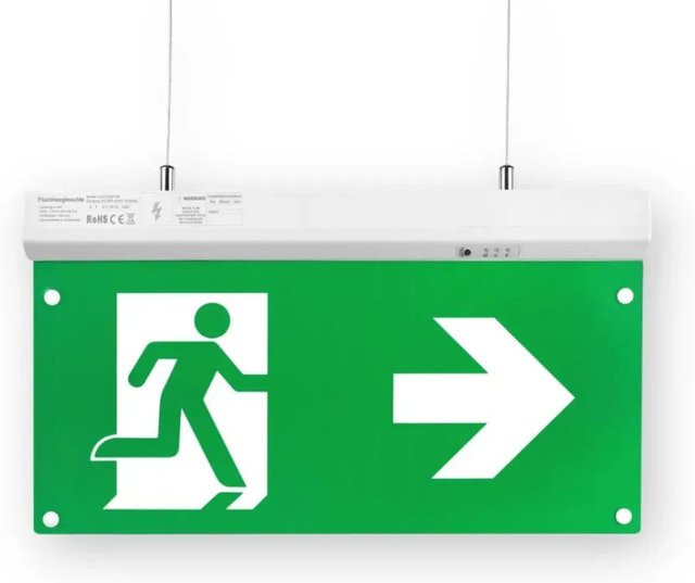 ENOVALITE LED Fluchtwegleuchte 4in1 Notleuchte mit Notstromeinheit und Testfunktion in Weiß zur Decken- und Wandmontage - Bild 1