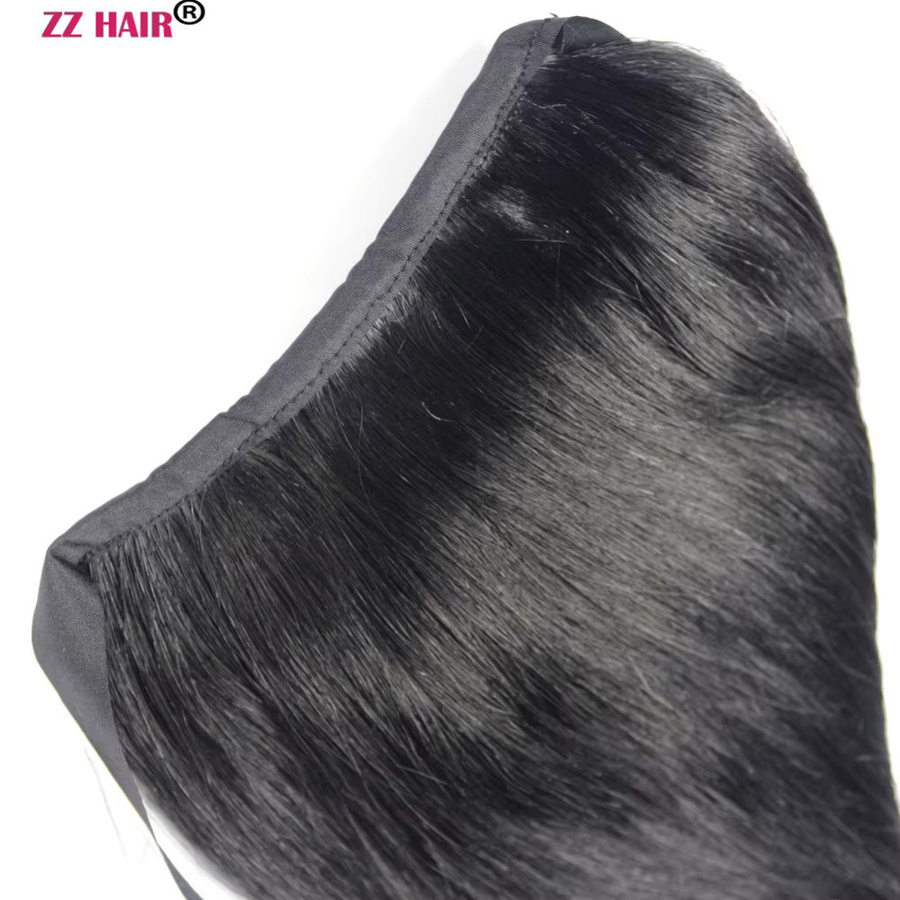ZZHAIR Band-Pferdeschwanz, 100 % brasilianisches Remy-Echthaar, glatt - Bild 2