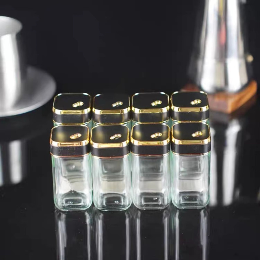 SAEIV Gewürzglas-Set aus Borosilikatglas in Gold, 12/24-teilig, 120 ml pro Glas - Bild 4