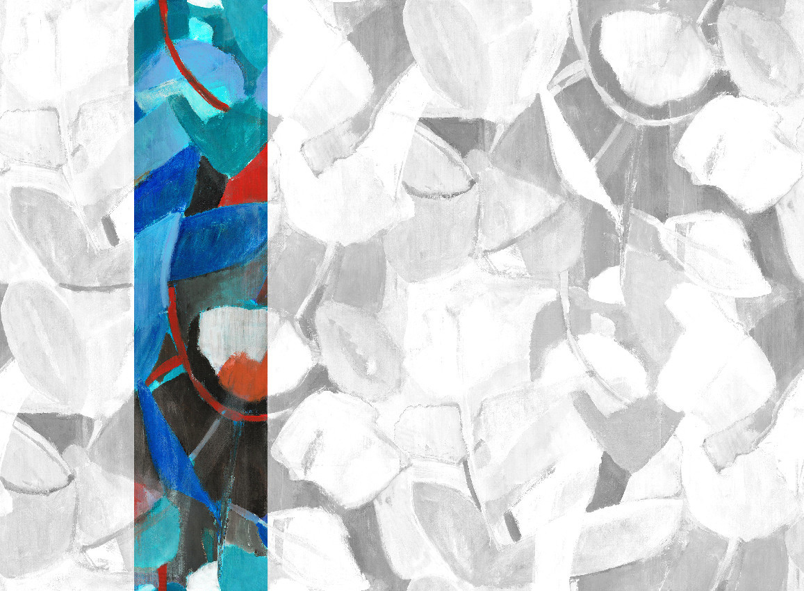 Jannelli & Volpi Mural Siwa Blue Red Panel 2 - Bild 1
