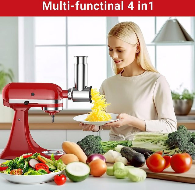 KitchenAid Schneide- und Zerkleinerungsaufsatz in Weiß für Standmixer als Gemüsezerkleinerer und Salatbereiter - Bild 1