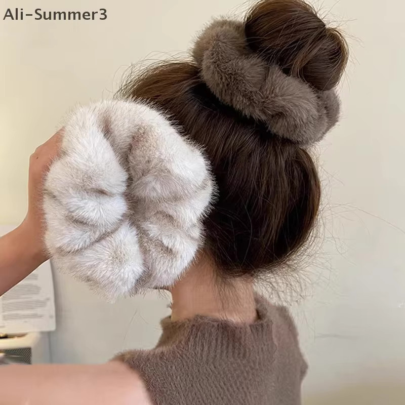 Haar-Scrunchies Plüsch, Simulation Nerz, Damen - Bild 3