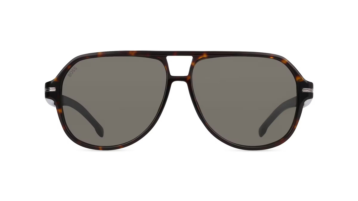 Hugo Boss 1507/S Sonnenbrille Browline, Vollrand, Acetat, Herren, braun, grau - Bild 1