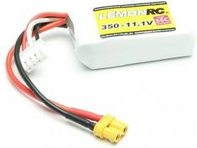 LemonRC LiPo Modellbau-Akkupack 11.1V 350 mAh 3S 35C Softcase mit XT30 Anschluss in Weiß - Bild 1