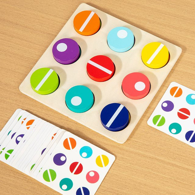 Tlewj Montessori Holzblock-Spielzeug, Formenpuzzle, Bunt / Mehrfarbig - Bild 1
