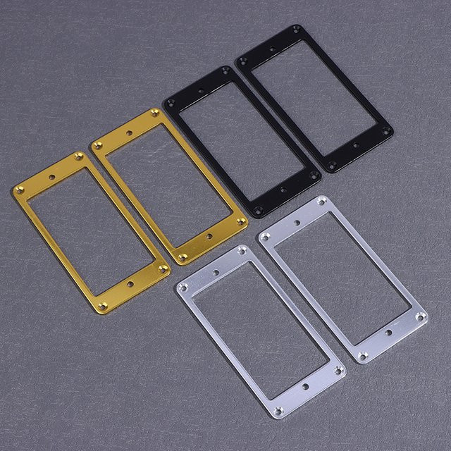 Marbit Humbucker Pickup Montage Ring aus Aluminium Legierung für Gitarre, 2er Set, Gold - Bild 1