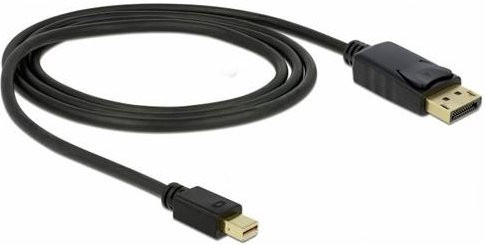 Delock Mini-DisplayPort auf DisplayPort Anschlusskabel, Schwarz, Länge: 1 m - Bild 1