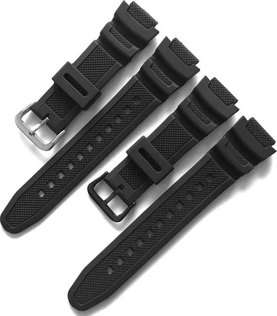 MULILAI Uhrenarmband Gummi, Schwarz, 18 mm * 25 mm - Bild 1