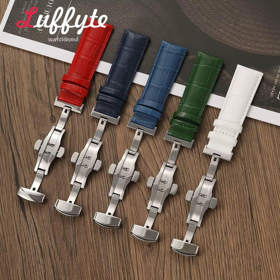 luffyte Uhrenarmband Bambus-Muster, PU, Schmetterlingsverschluss, Unisex - Bild 1