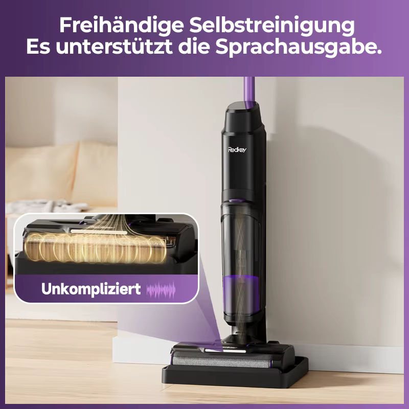 Redkey W15 Kabelloser Nass-Trocken-Staubsauger in Schwarz mit Selbstreinigungsfunktion und intelligenter Schmutzerkennung - Bild 2