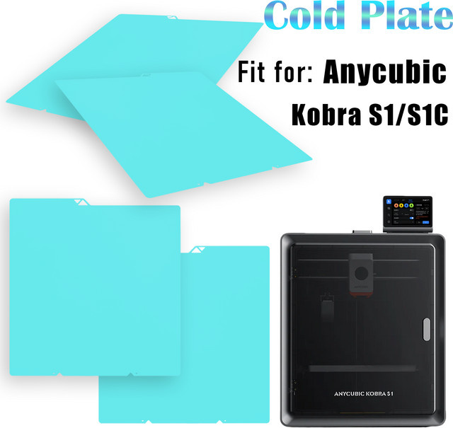 Anycubic Glacier Cold Plate PEI Textur Build Plate für Kobra S1 und Kobra S1C, B/T/H: 26,4 x 27,6 cm - Bild 1
