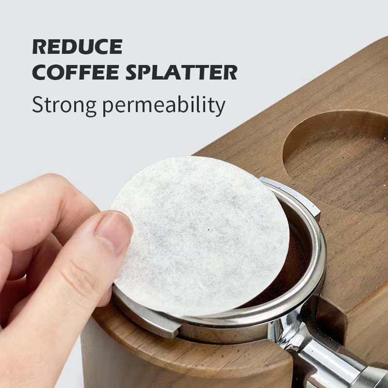 Kisshome Runde Einweg Kaffeefilter aus Papier für Espresso-Siebträger in Weiß, Durchmesser: 5,8 cm - Bild 2