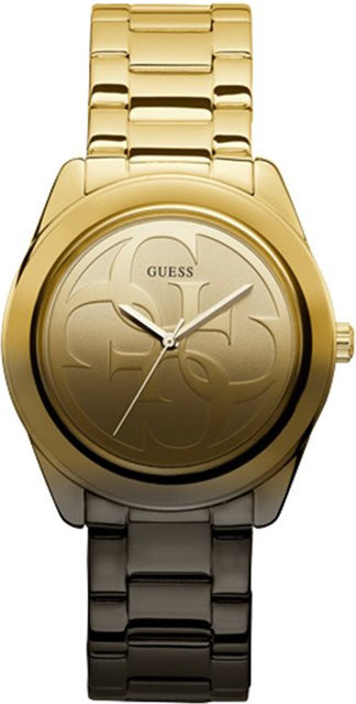 Guess Damenuhr, Analoguhr, Quarz, Edelstahl, Gold / Grau, 40 mm - Bild 1