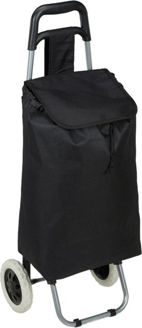 Relaxdays Einkaufstrolley aus Polyester in Schwarz, klappbar, B/T/H: 92,5 x 42 x 28 cm - Bild 1