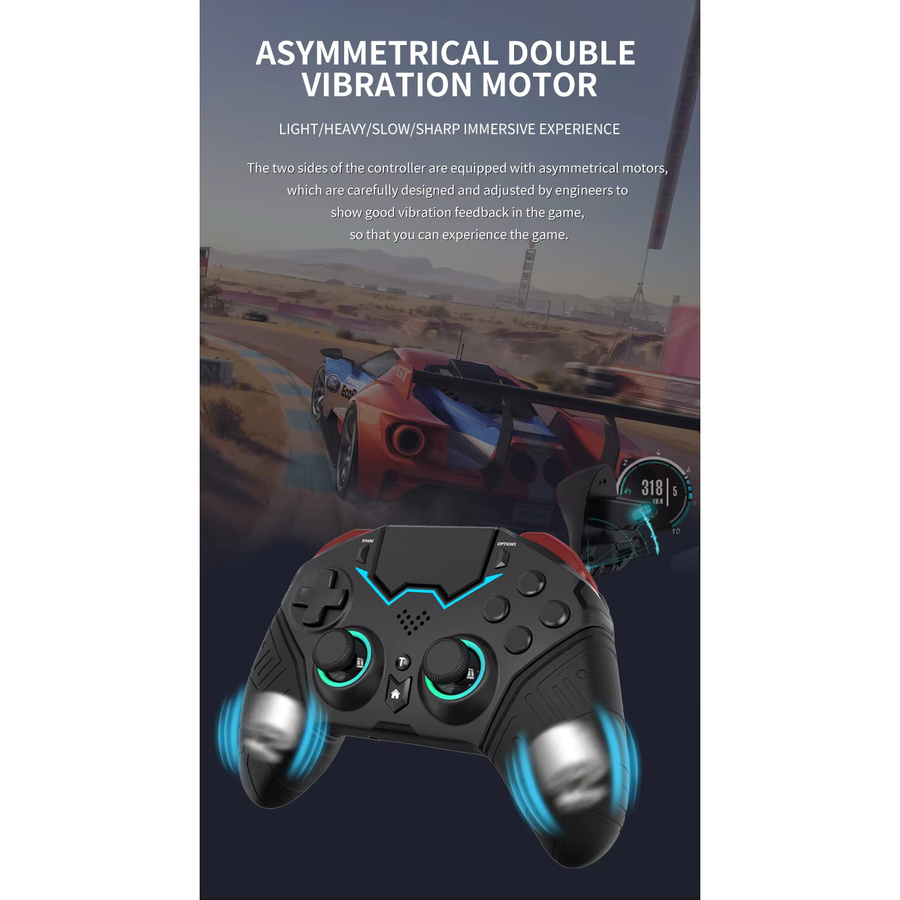 AyeBeau Wireless Bluetooth Gamepad für PS4, PS3, PC, Android und TV in Schwarz - Bild 3