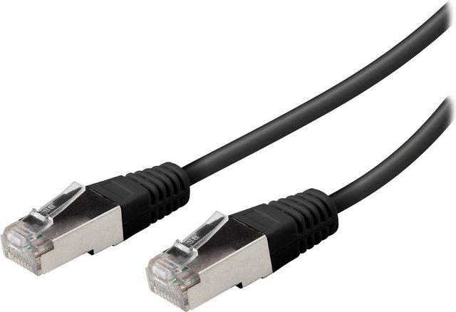 Vivanco S/FTP CAT 6a Ethernet LAN Netzwerkkabel, 5 m, Schwarz - Bild 1