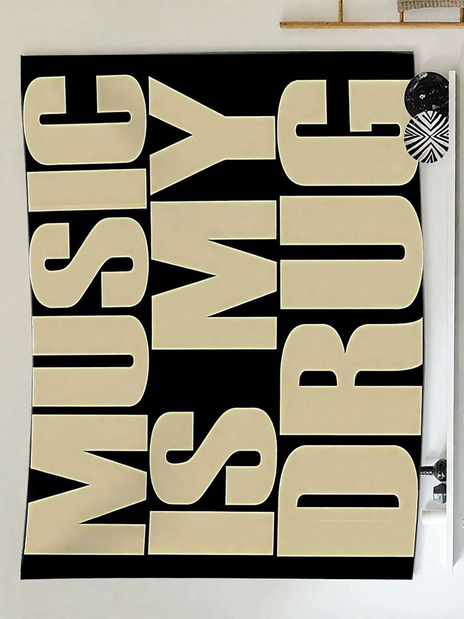 Dekorativer Wandteppich aus Polyester von Vibe-Kreating mit Musik-Motiv für Wohnzimmer und Schlafzimmer - Bild 6