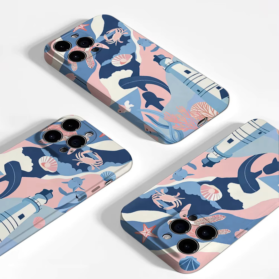 Potdemiel Aurea Case Matte Bumper MagSafe kompatible stoßfeste iPhone Hülle aus hartem PC in Rosa und Blau - Bild 3