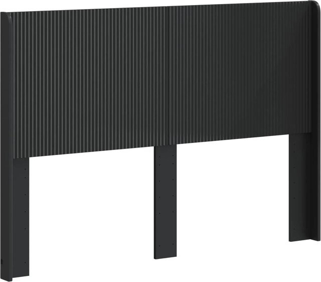 vidaXL Kopfteil in Schwarz aus Holzwerkstoff mit vertikalem Latten-Design - Bild 1