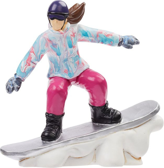 HobbyFun Snowboarderin Miniatur Figur Polyresin - Bild 1