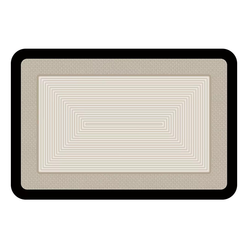 VIKAMA Badezimmerteppich aus Kieselgur, wasserabsorbierend und rutschfest, beige, B/T: 60 x 40 cm - Bild 2