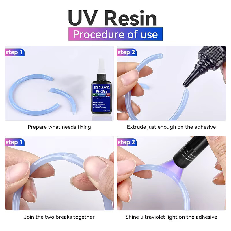 LOOLIFL UV-Harzkleber Transparent für DIY, Modellbau und Nagelkunst - Bild 4