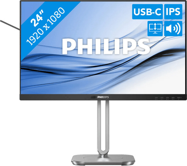 Philips 24B2G5301/00 LCD-Monitor Full HD IPS Display 23.8 Zoll Schwarz mit DisplayPort, HDMI und USB-C - Bild 2