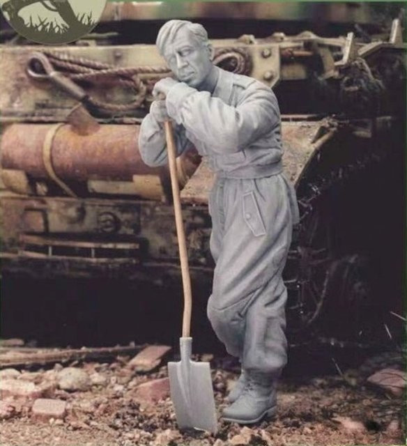 BAANFU Soldat Harzfigur, Modellbausatz, Maßstab 1:35, unmontiert und unbemalt - Bild 1