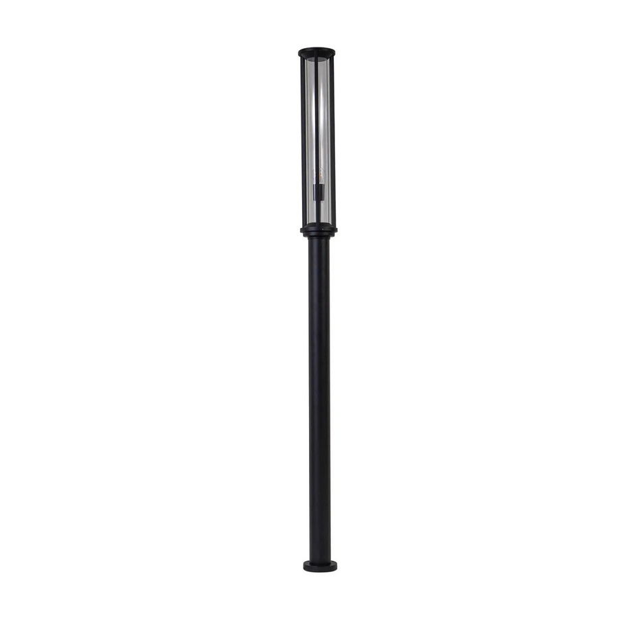 Lucande Mastleuchte Außen Alivaro Modern Schwarz aus Aluminium 1-flammig E27 IP65 - Bild 2