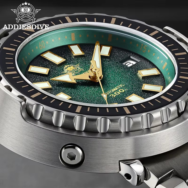 ADDIESDIVE Armbanduhr, Automatik, Edelstahl, Grün, Herren - Bild 3