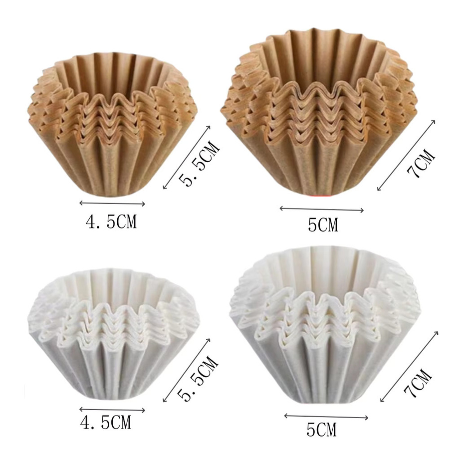 50 Stück Untior Kaffee Filterpapier aus Zellstoff in Braun für Handbrau-Methoden Origami und Kuchenschüssel Typ - Bild 6