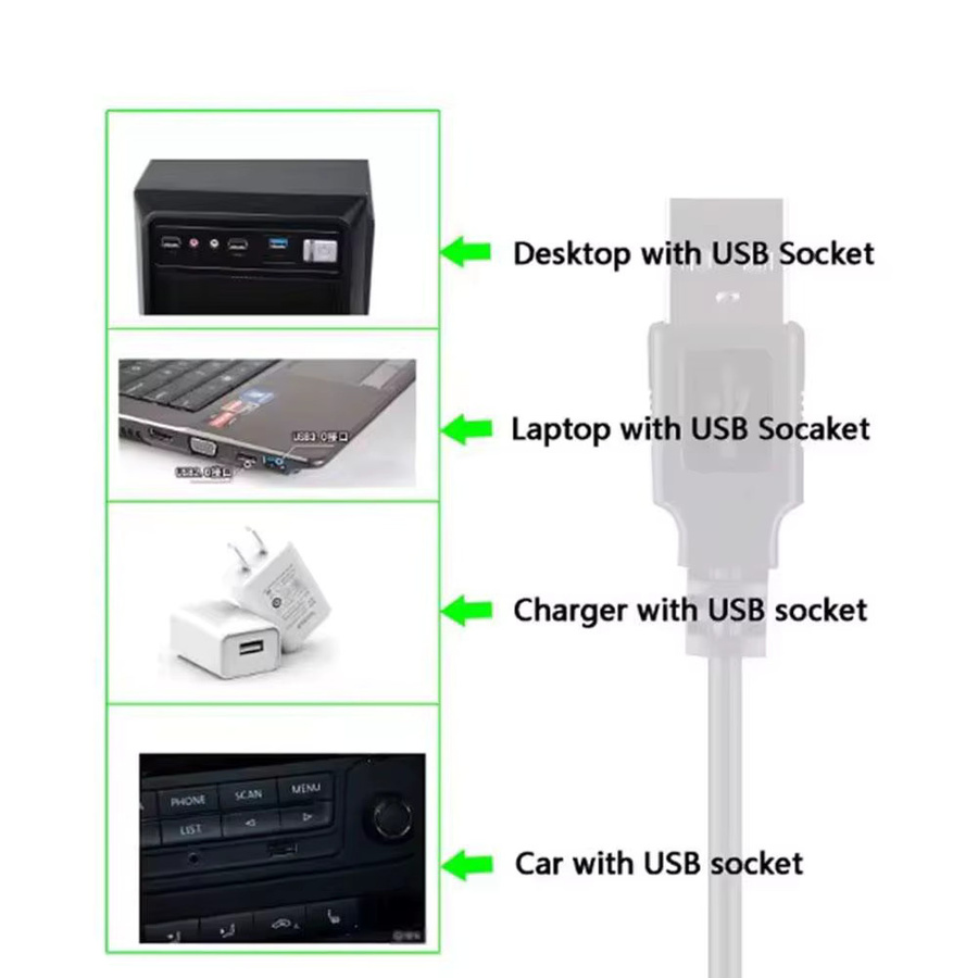 USB zu DC Ladekabel 9/12V Power-Boost Stromkabel mit 8 DC-Anschlüssen für Router und Modems, Schwarz, Steckergröße 5,5 x 2,1 mm - Bild 5