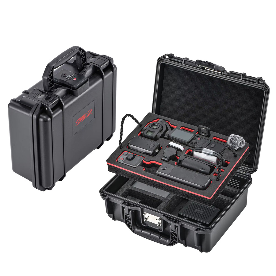 STARTRC Wasserdichter Hartschalenkoffer mit TSA-Schloss für DJI OSMO Pocket 4 und Pocket 4 Pro Zubehör, Schwarz - Bild 5