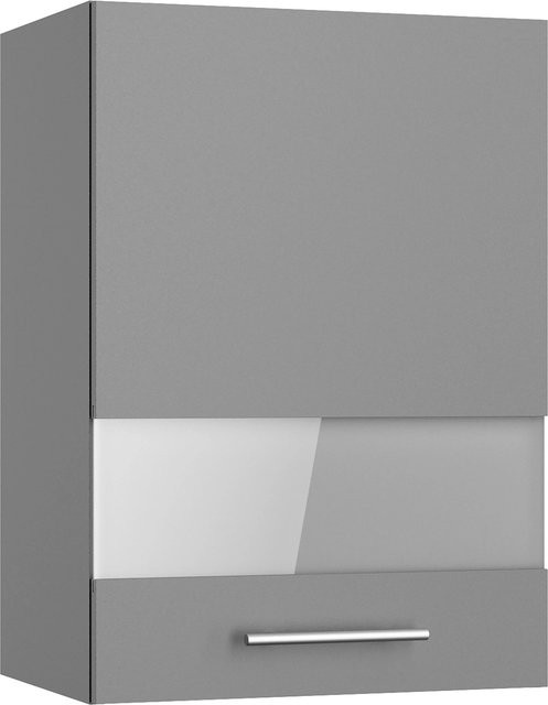 Optifit Küchen-Oberschrank Mats825 mit Glastüren in Basaltgrau, Breite: 50 cm, Höhe: 70,4 cm, Tiefe: 34,9 cm - Bild 1