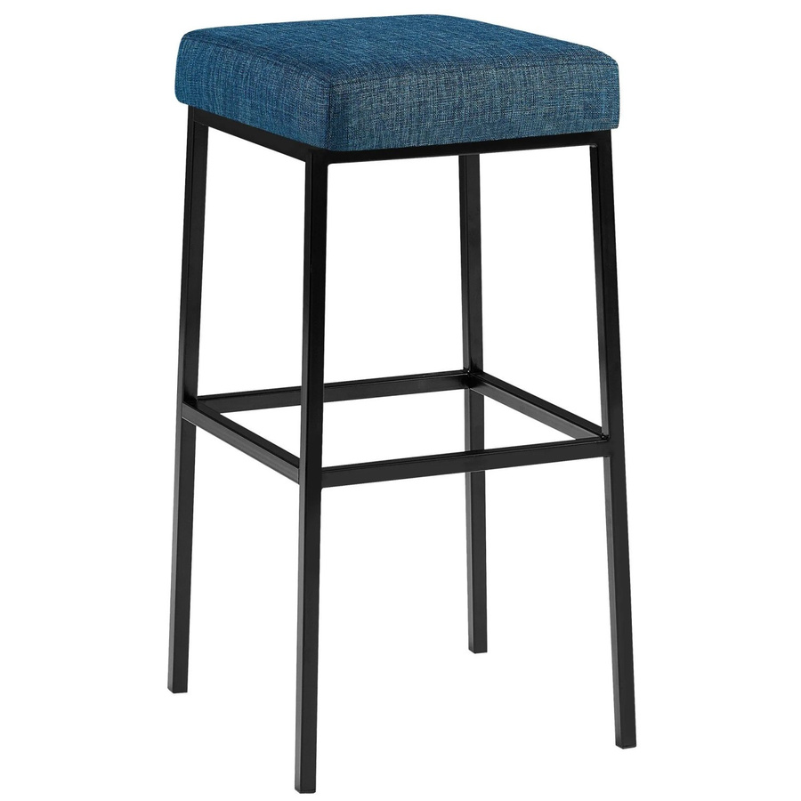DELUKE Barhocker BIDAN Barstuhl mit Lehne aus Stoff in Blau B/T/H: 37 x 37 x 78 cm - Bild 2