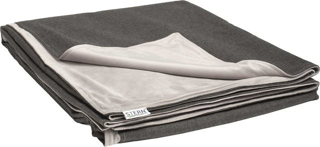 Stern Decke in Schiefergrau und Hellgrau aus Polyacryl und Polyester, B/T: 158 x 200 cm - Bild 1