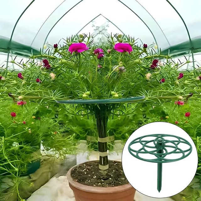 Stapelbares Bonsai Klettergerüst aus Kunststoff in Grün als mehrschichtiger Pflanzenstützständer für deinen Garten - Bild 1
