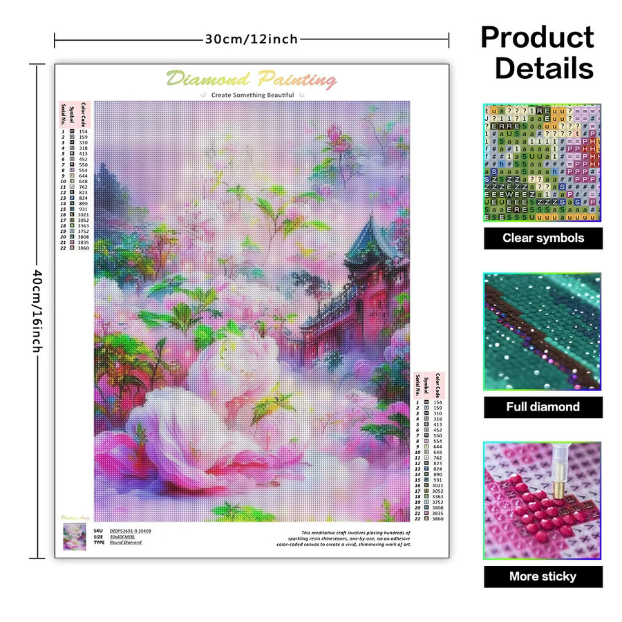 GATYZTORY Diamond Painting Sets Blumen, Bastelsets für Anfänger, Natur - Bild 1