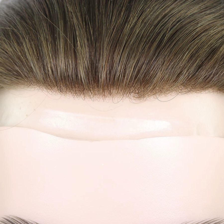 Bfirehair Echthaar-Toupet für Herren, Aschbraun, Voll-PU-Haut - Bild 6
