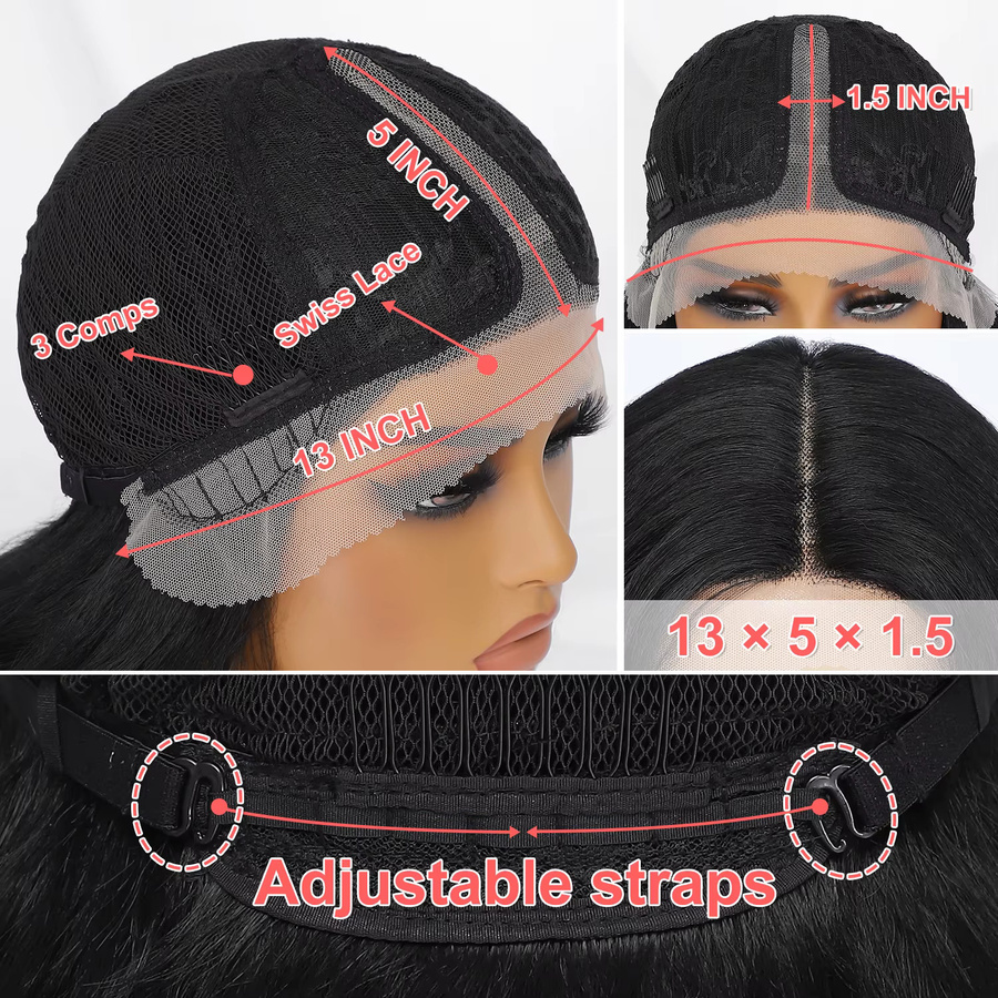 Latasha Lace Front Perücke, Jerry Curl, Ombre Burgund, 24 Zoll, Damen - Bild 3