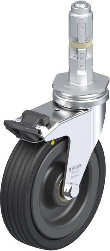 Blickle LRA-VPA 100K-FI-EL-E02 Lenkrolle mit Feststeller in Schwarz und Silber, Rad-Durchmesser: 100 mm, Tragfähigkeit: 70 kg - Bild 1