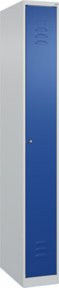 C+P Spind Classic PLUS Garderobenschrank mit 1 Abteil und Zylinderschloss in Lichtgrau oder Enzianblau, H: 185,0 cm, B: 25,0 cm, T: 50,0 cm - Bild 1