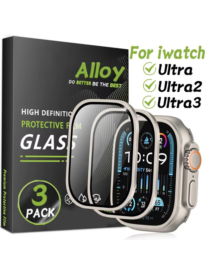 BAPPSUS Displayschutz Titanlegierung, gehärtetes Glas, Apple Watch Ultra 49 mm, Unisex - Bild 6